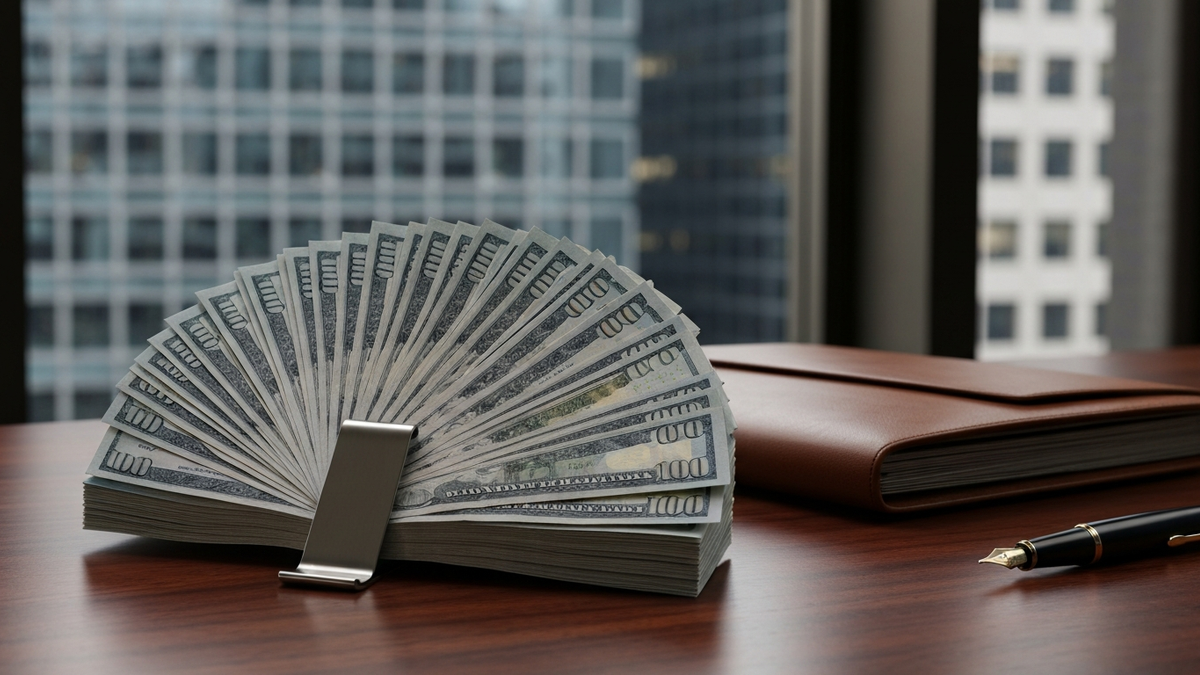 fanned banknotes on a desk, finance internship pay
