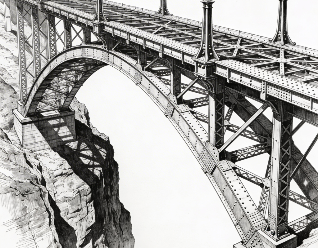 Hurricane Gulch bridge spanning a valley