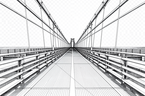 Bridge architecture in perspective view